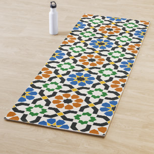 Abstract Mediterranean  Tiles Yoga Mat
