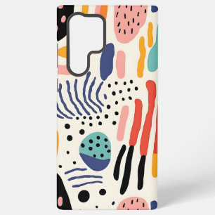 Abstract Memphis Organic Shapes Pattern Samsung Galaxy Case