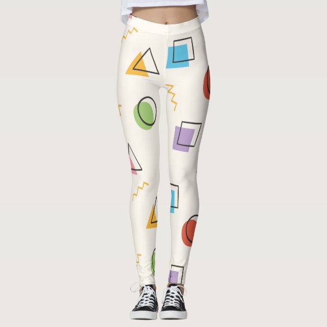 Abstract Memphis Pattern leggings (Front)