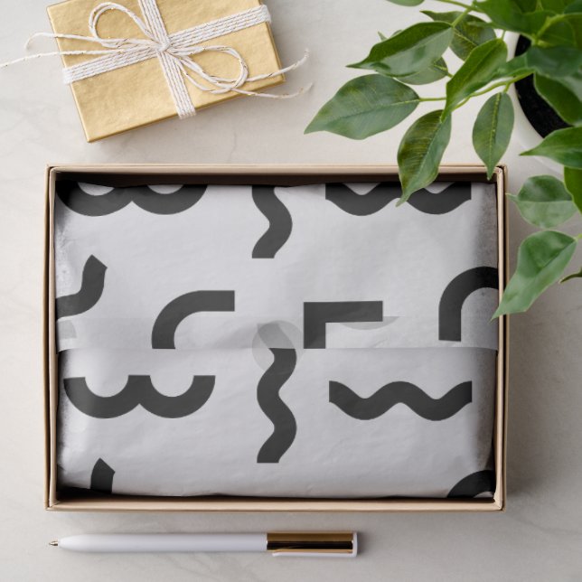 Abstract Memphis Waves & Shapes Tissue Paper (Gift)