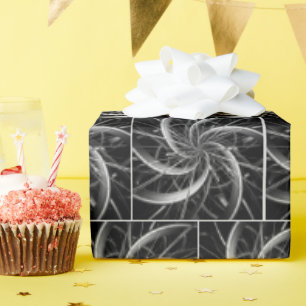 Abstract Metal Fan Blades and Spikes Wrapping Paper