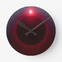 Abstract Metallic Echo Chamber with Red Soundwave