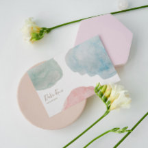 Abstract Metallic Watercolor Business Card