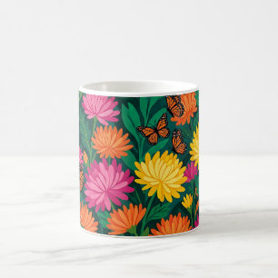 Abstract Mexican Chrysanthemums Coffee Mug