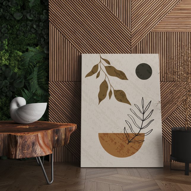 Abstract Mid Century Art, Neutral Tones Canvas (Creator Uploaded)