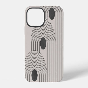Abstract mid-century, geometric balance shapes iPhone 12 case