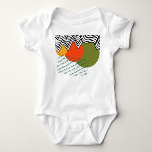 Abstract Mid-Century Modern Baby Bodysuit