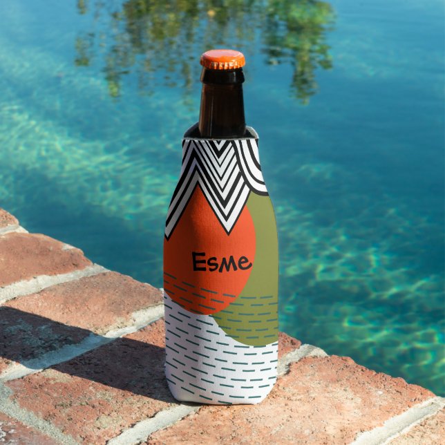 Abstract Mid-Century Modern  Bottle Cooler (In Situ Pool)