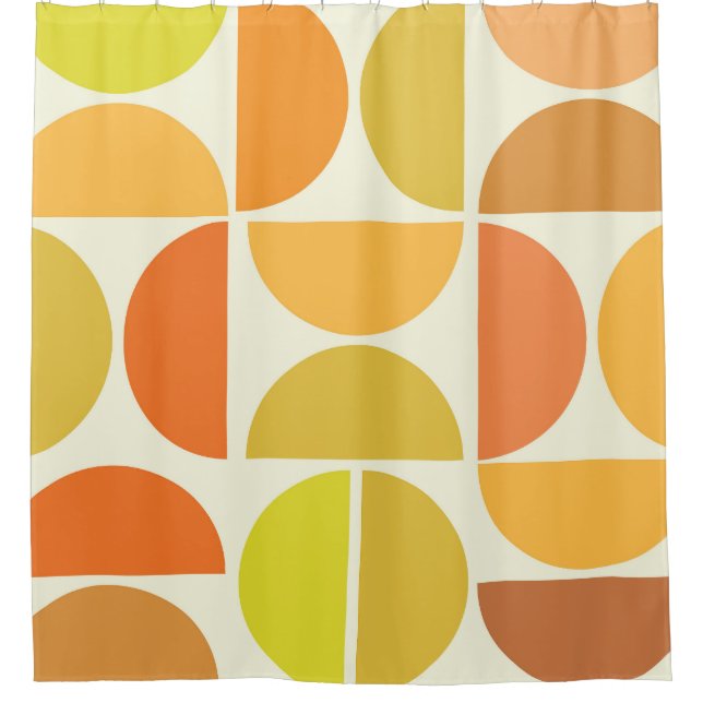 Abstract Mid century modern circles orange yellow  (Front)