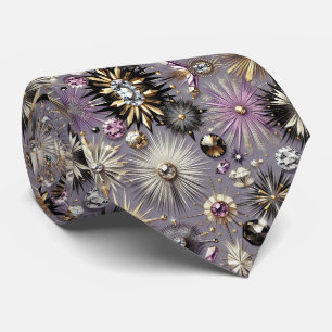 Abstract Mid Century Modern Starburst Diamond Tie