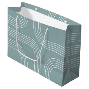 Abstract Mid Century style line art  Large Gift Bag