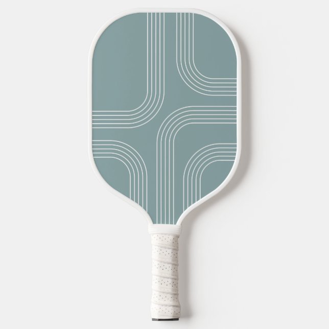 Abstract Mid Century style line art Pickleball Paddle (Front)
