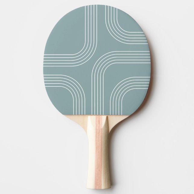 Abstract Mid Century style line art Ping Pong Paddle (Front)