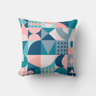 Abstract midcentury pattern throw pillow
