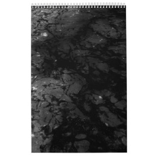 Abstract Midnight Ripples of Rio Vermelho Calendar