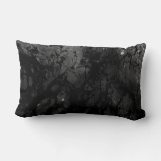 Abstract Midnight Ripples of Rio Vermelho Lumbar Pillow