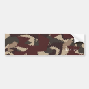 Abstract Military Camouflage Pattern Bumper Sticker