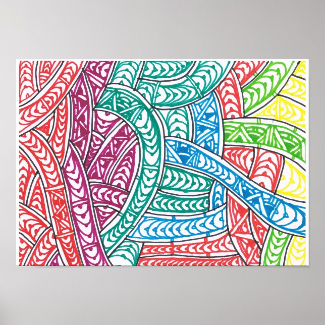 Abstract mindspace art work by RRW Poster (Front)