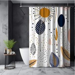 Abstract minimal boho pastel beige leafs simple