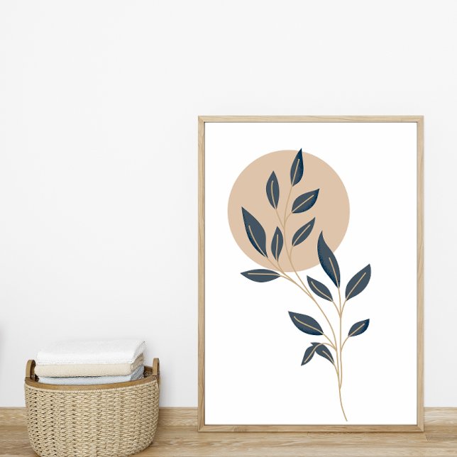 Abstract Minimal Boho Style Design Leaf Botanical  Poster (Creator Uploaded)
