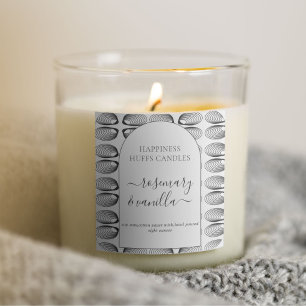 Abstract Minimal Candle Label Sticker