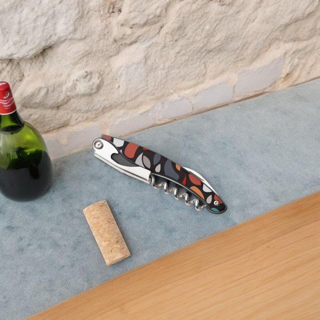 Abstract Minimal Geometric Shape Corkscrew (Corkscrew Bottle Opener)