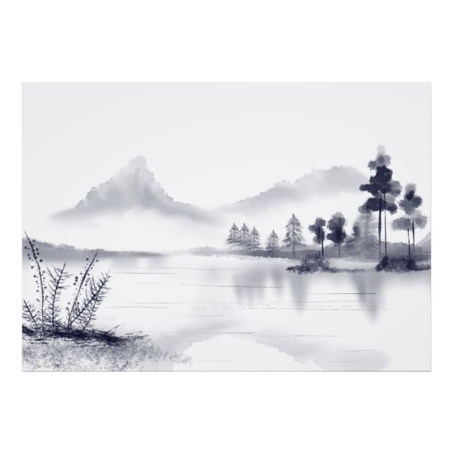Abstract minimal landscape photo print (Front)