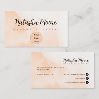 Abstract minimal simple light orange Business Card