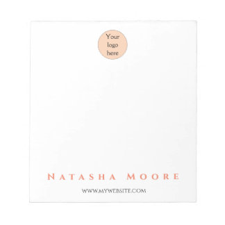 Abstract minimal simple light orange Business Notepad