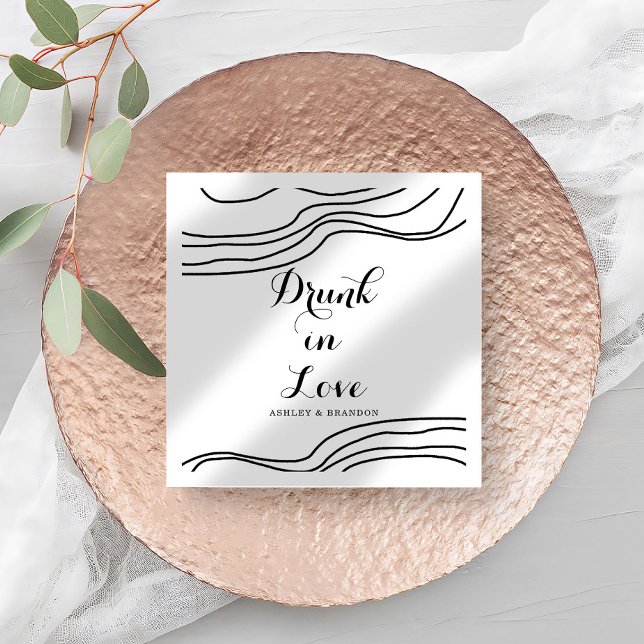 Abstract Minimal Wedding Napkins (Creator Uploaded)