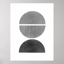 Abstract Minimalist Art - Semi Circles 1