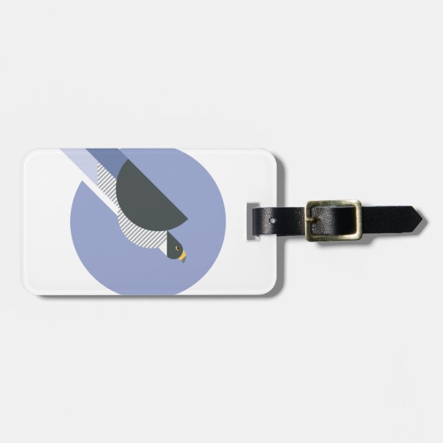 Abstract Minimalist Bird Luggage Tag (Front Horizontal)
