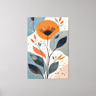 Abstract Minimalist Floral Botanical Art Illustrat Canvas Print