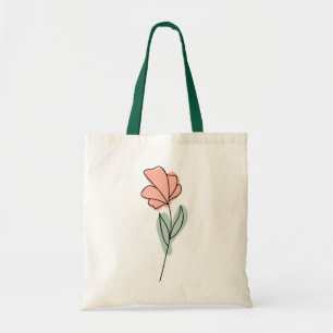 Abstract Minimalist Flowers Tote Bag