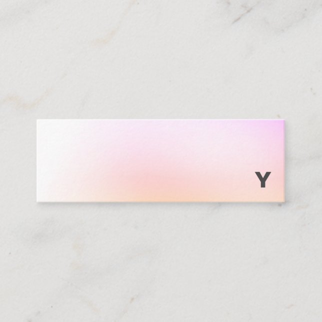 Abstract Minimalist Gradient Mini Business Card (Front)