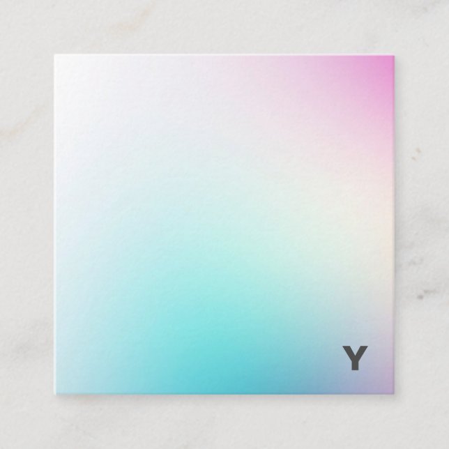 Abstract Minimalist Gradient Square Business Card (Front)
