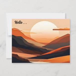 Abstract Minimalist Landscape Postcard