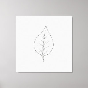 Abstract Minimalist Leaf Canvas Print