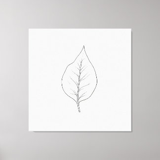 Abstract Minimalist Leaf Canvas Print