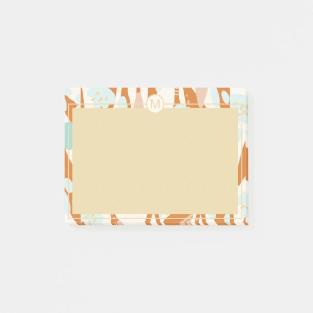 Abstract Minimalist Love Valentine Hearts Branches Post-it Notes (Front)