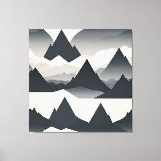 Abstract Minimalist Mountain Canvas Print