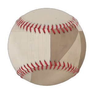 Abstract minimalist wabi style geometric art baseball