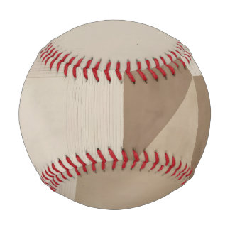 Abstract minimalist wabi style geometric art baseball
