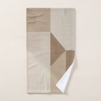 Abstract minimalist wabi style geometric art hand towel