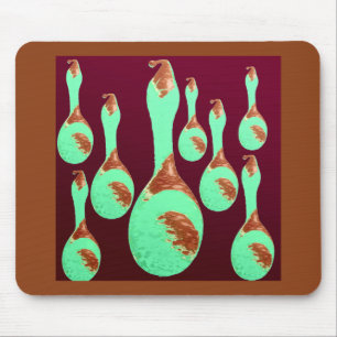 Abstract Mint Green Gourds Mousepad Desk Pad