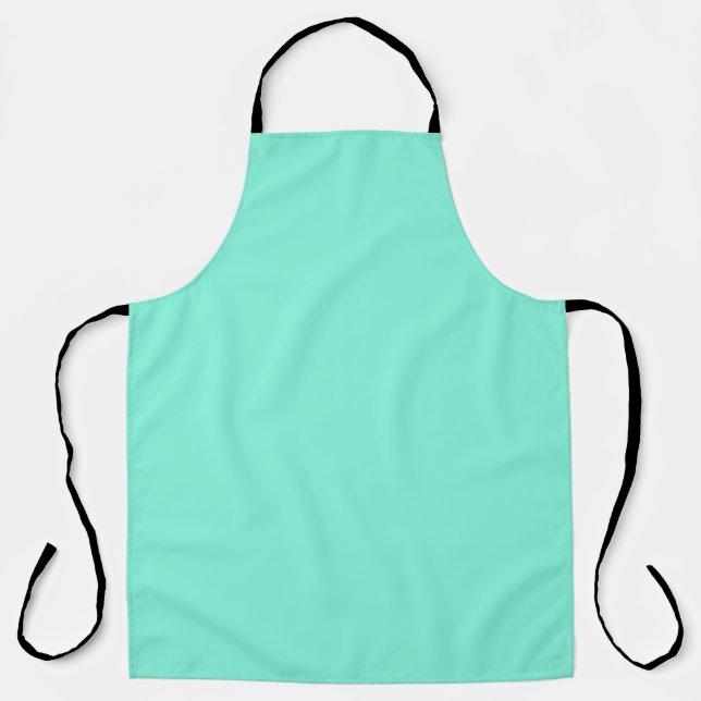  Abstract Mint Solid Colour Apron (Front)
