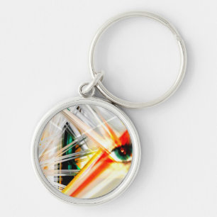 abstract mix media keychain