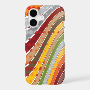 Abstract Mod Art Retro Wavy Stripes Phone Case
