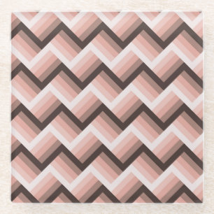 Abstract Modern 3D Stripe Seamless Glass Coaster