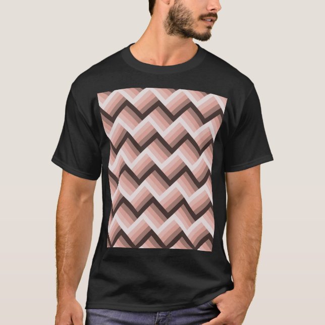Abstract Modern 3D Stripe Seamless T-Shirt (Front)